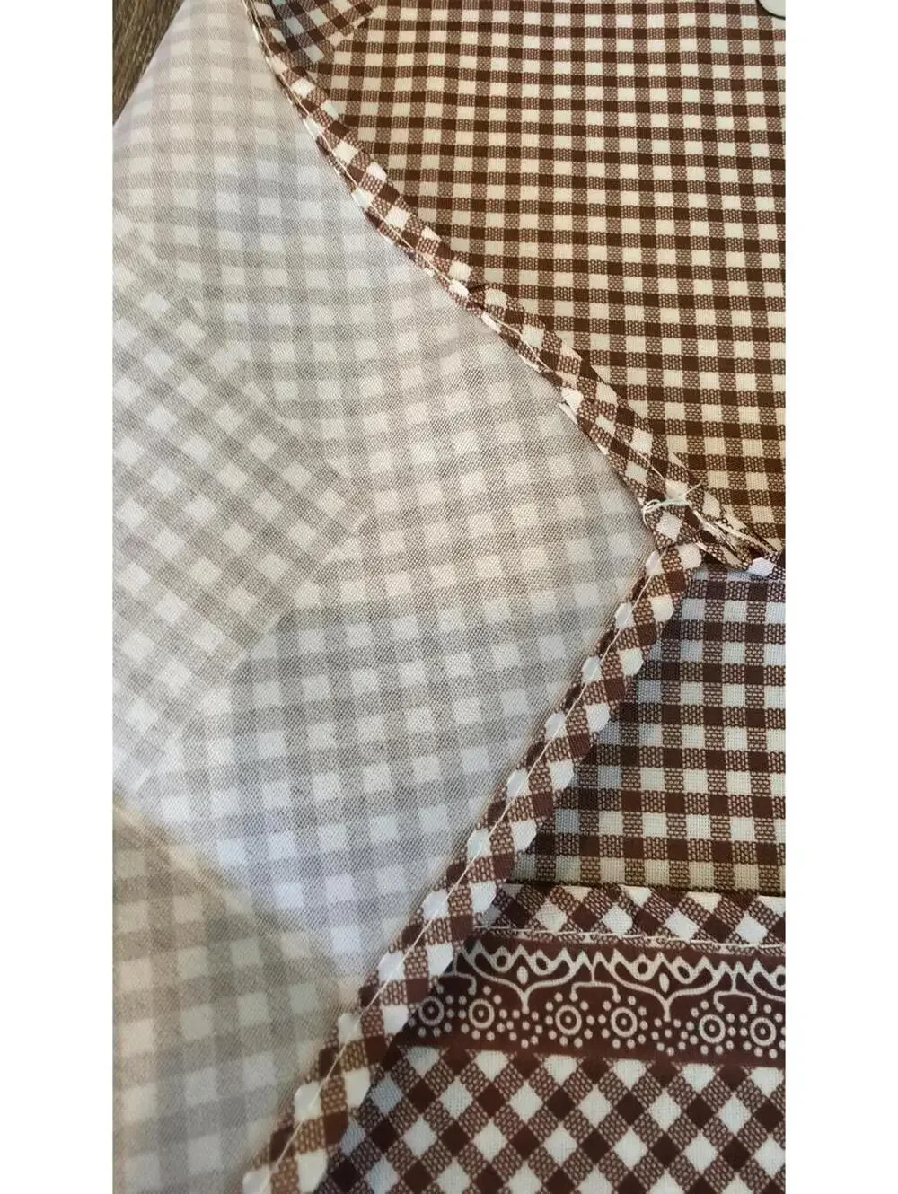 Cute Anime My Melody Gingham Apron - Khaki